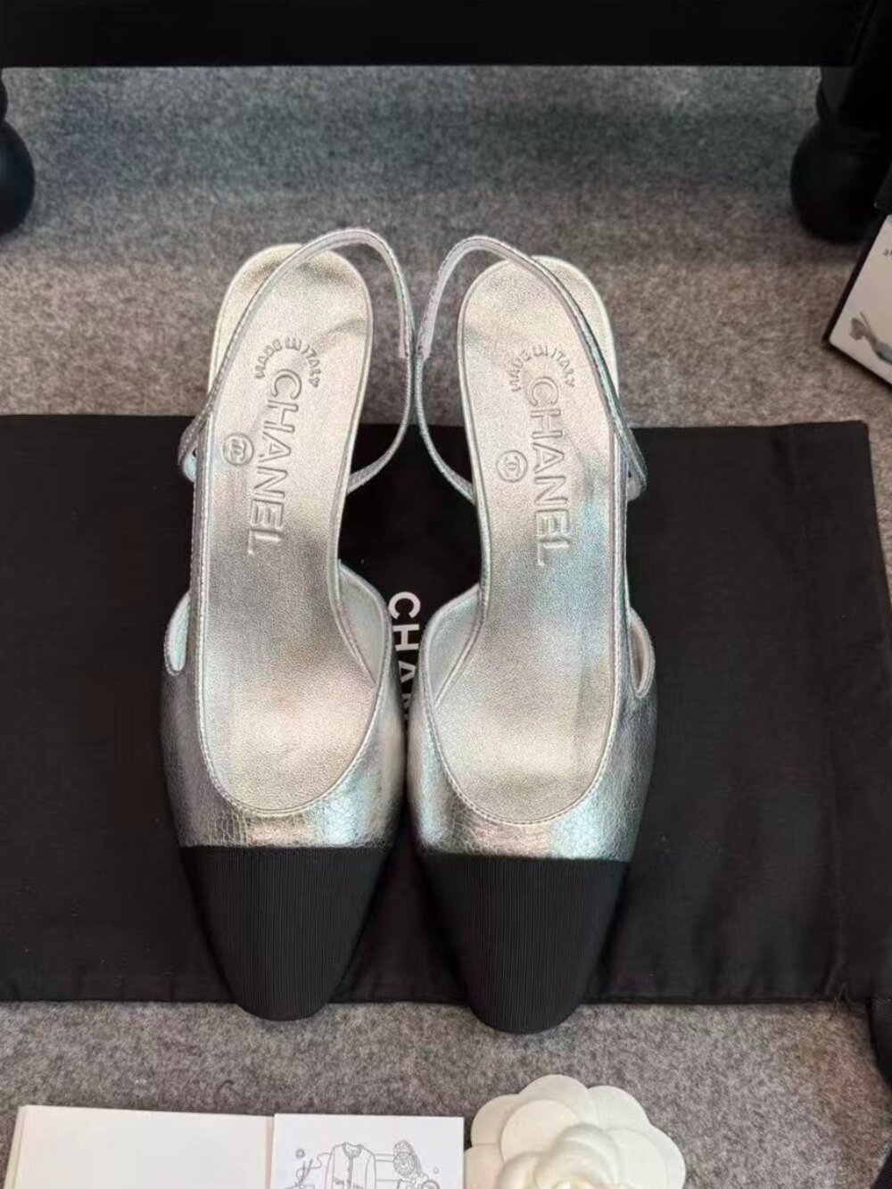 Chanel Two-Tone Slingback Heels